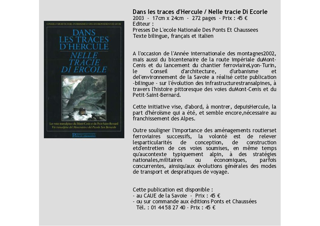 Dans les traces d'Hercule