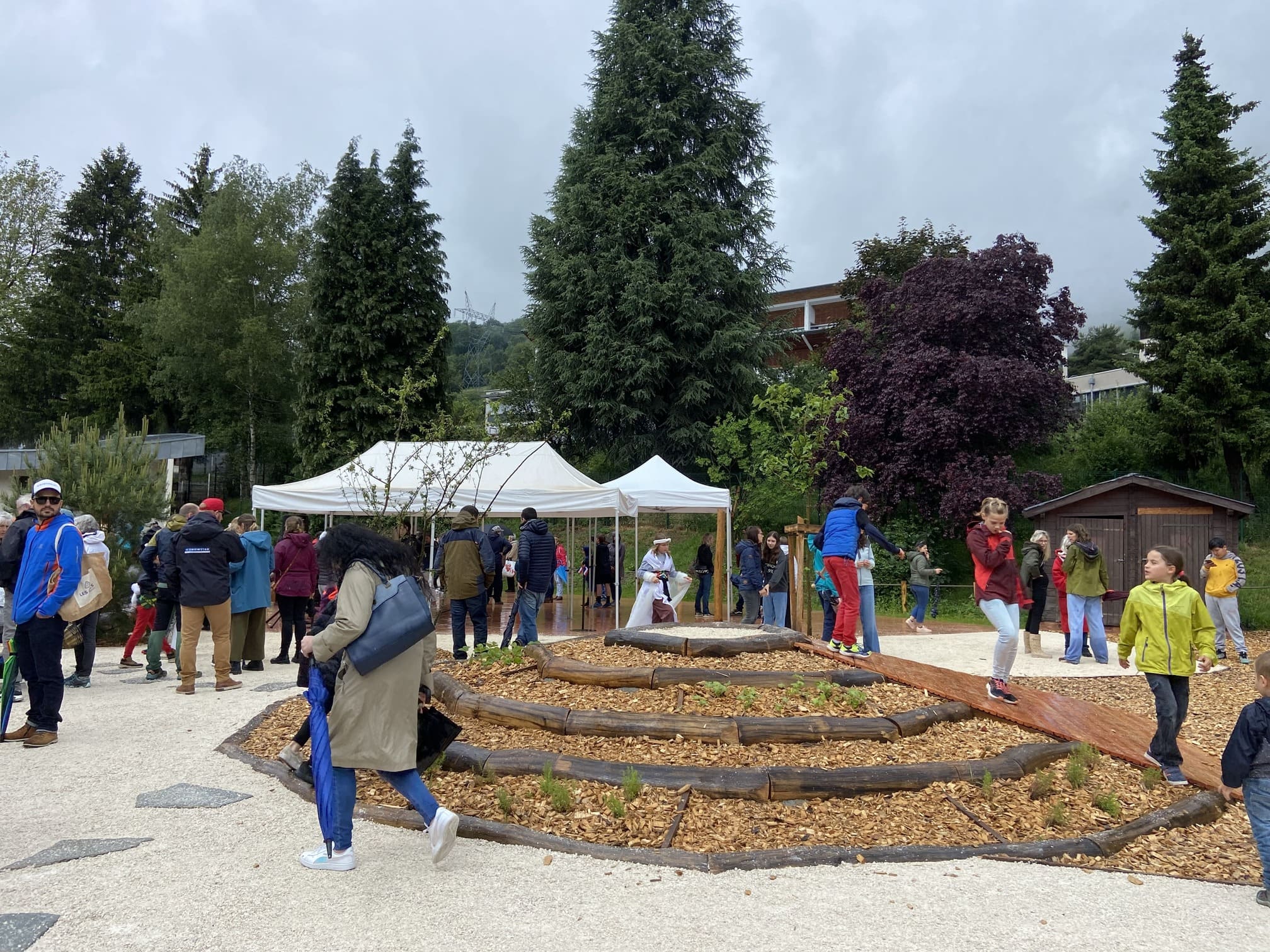 inauguration d'une cour végétalisée